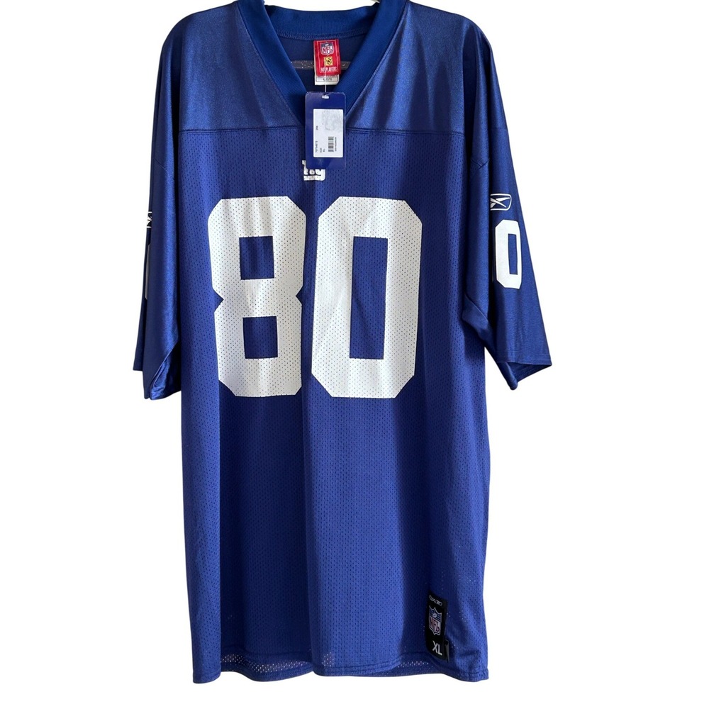 Reebok New York Giants Jeremy‎ Shockey 80 NFL Jersey Mens XL Blue Vintage NWT